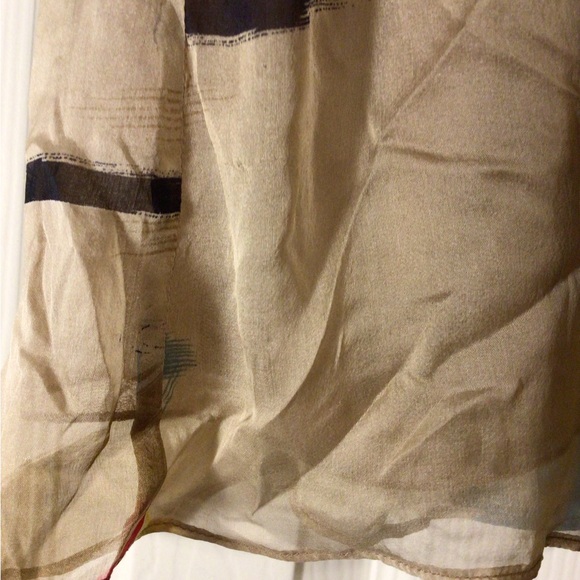 🧑🏽🎤$5-6-7 Sale🌈 Blue Tassel artsy silk blouse Anthropologie - Picture 12 of 12